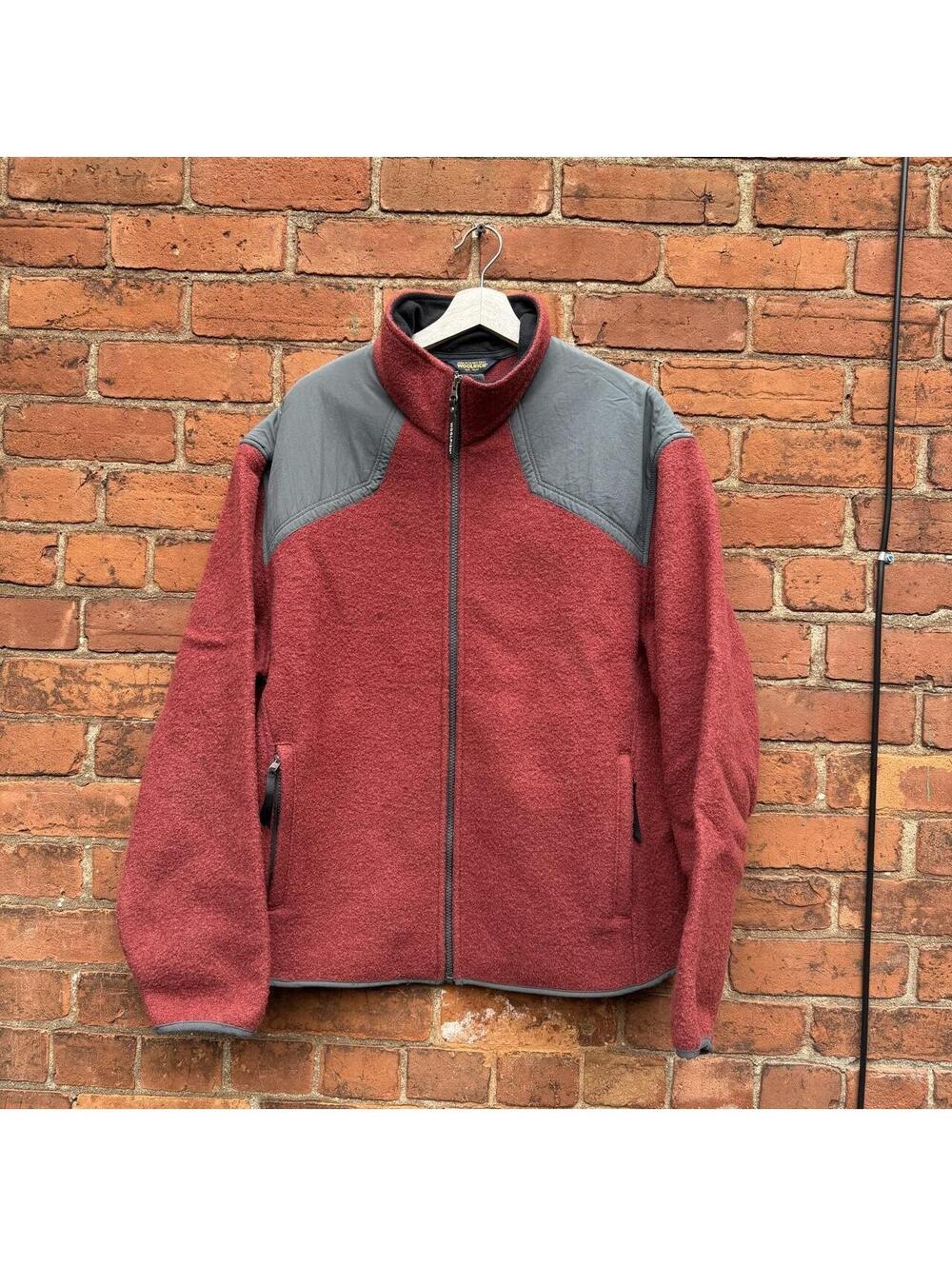 Woolrich Men's Red and Burgundy Jacket